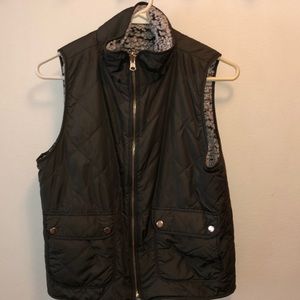 Reversible olive green vest